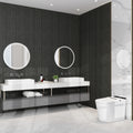 Aluvo 6 Slats Black Wood Waterproof Wall Panel