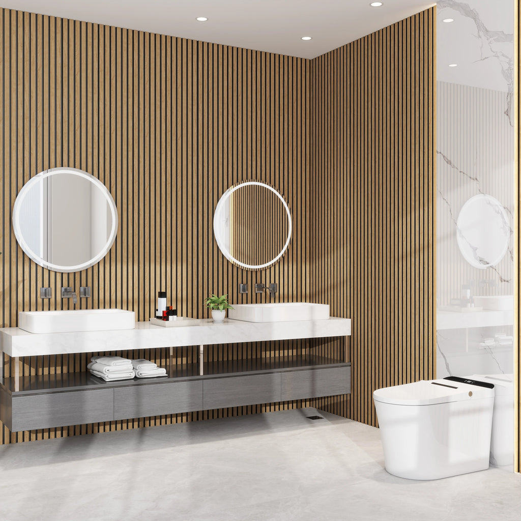 Aluvo 6 Slats Natural Oak Waterproof Wall Panel