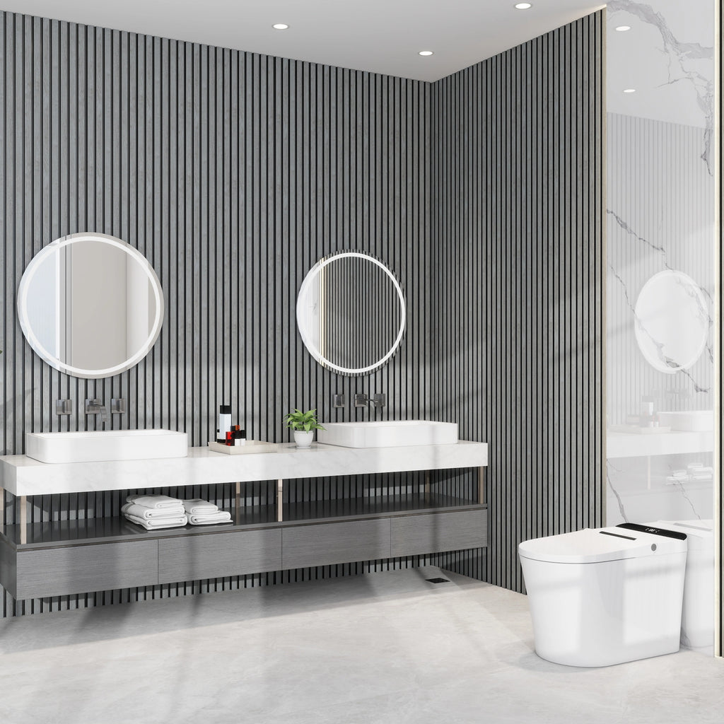 Aluvo 6 Slats Grey Oak Waterproof Wall Panel