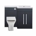 Lili L Shape Basin Sink Vanity Unit & WC Unit Furniture Set