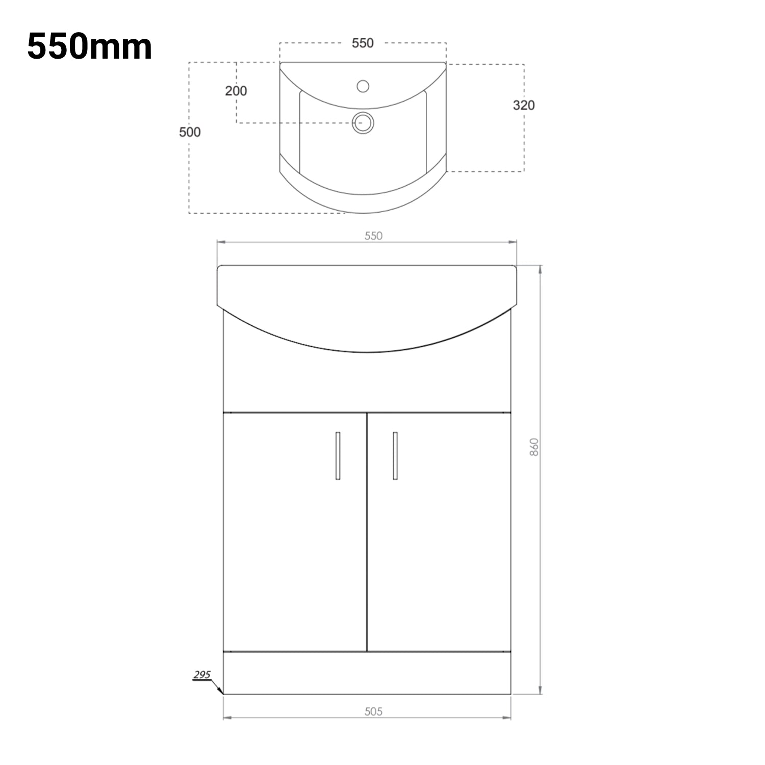Lanza Floor Standing Basin Sink Vanity Unit