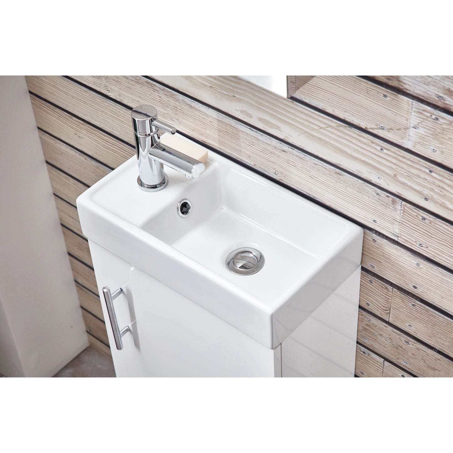 Lanza Cloakroom Floor Standing Basin Sink Vanity Unit