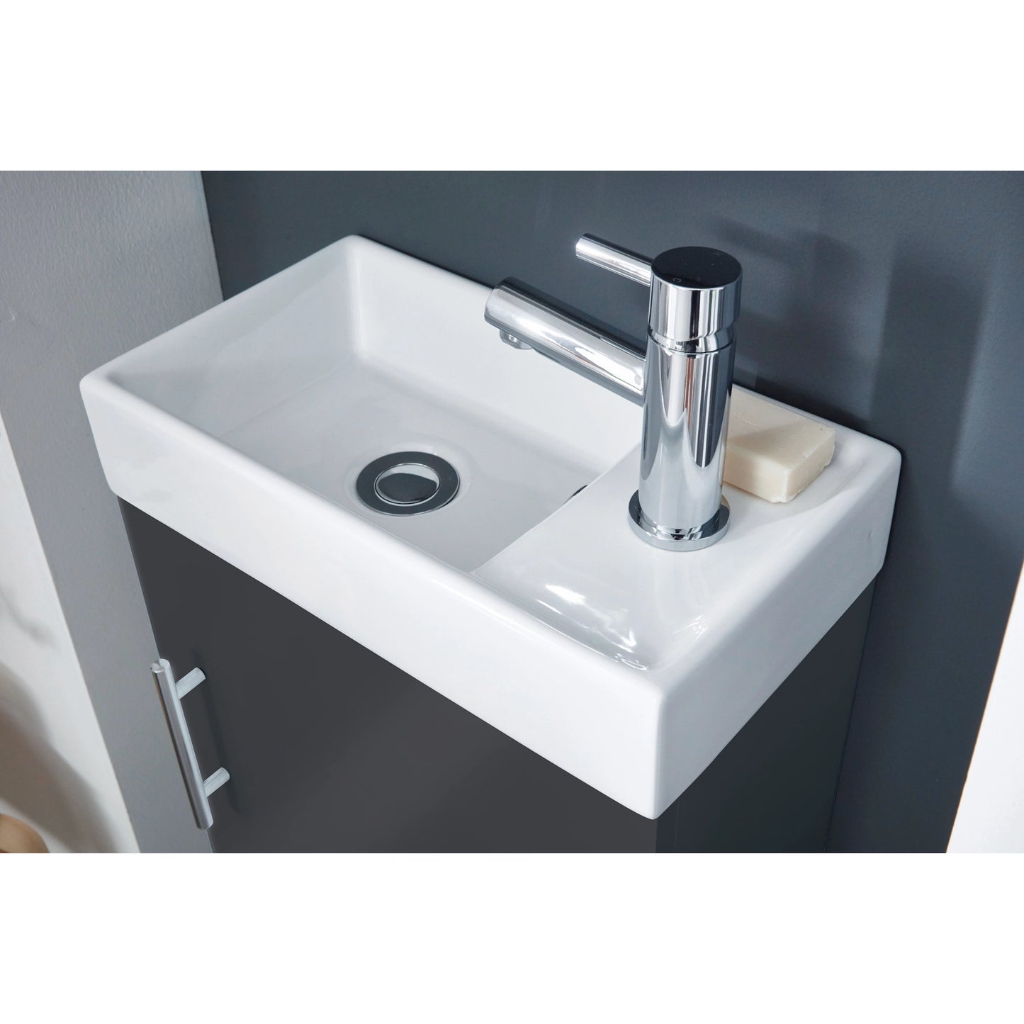 Lanza Cloakroom Wall Hung Basin Sink Vanity Unit