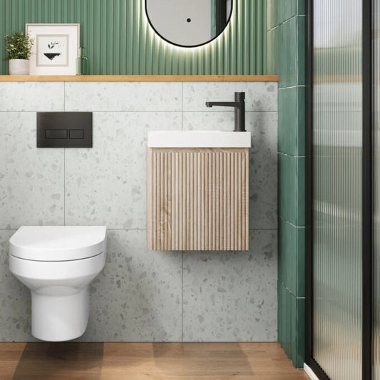 Linea Cloakroom Wall Hung Basin Sink Vanity Unit