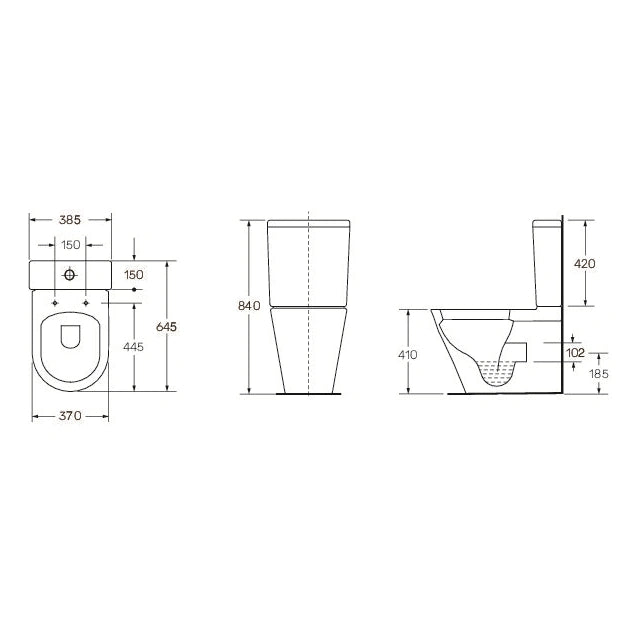 Scudo Linea Rimless Closed Back Toilet & Seat