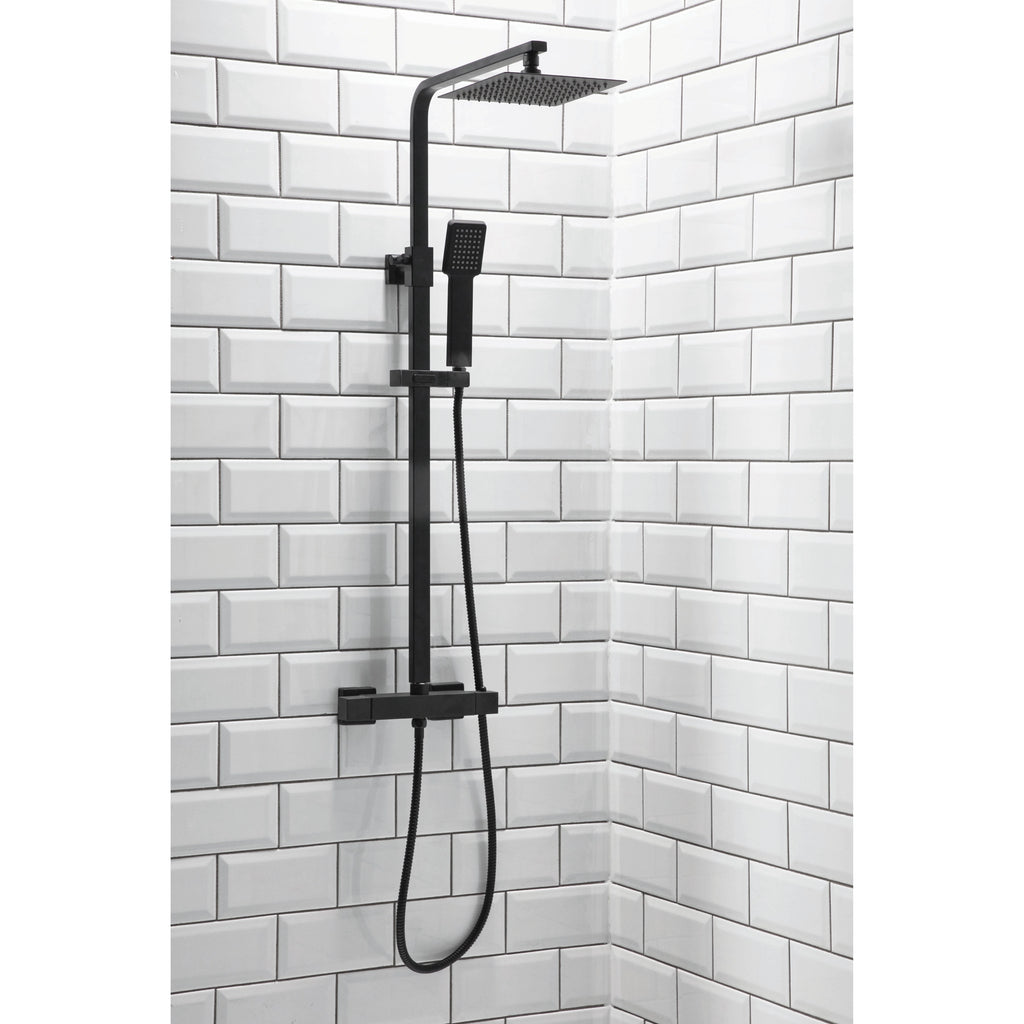 Lunar Square Rigid Riser Shower