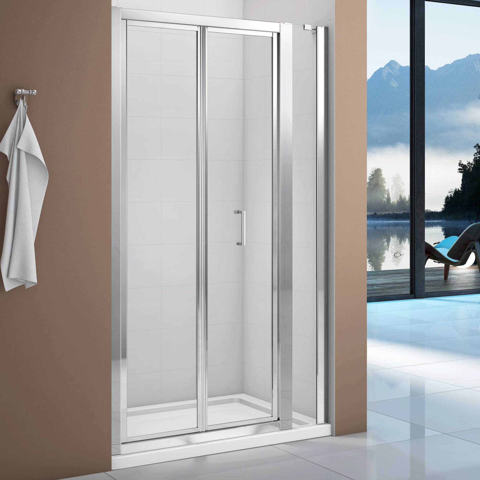 Merlyn Vivid Boost Bi-Fold Shower Door Enclosure