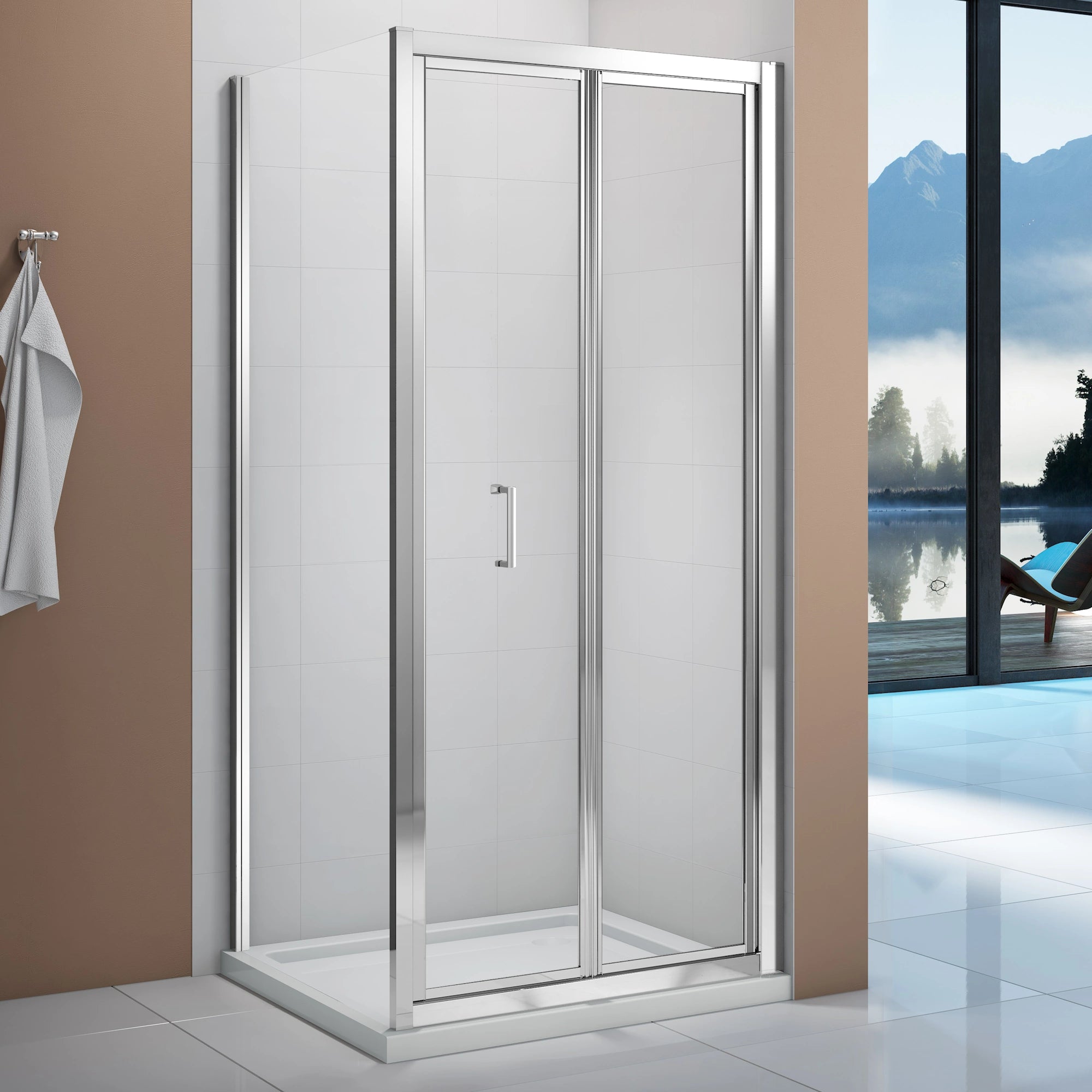Merlyn Vivid Boost Bi-Fold Shower Door Enclosure