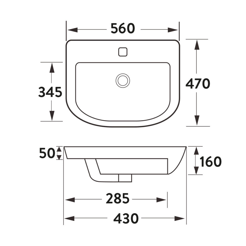 Middleton Semi Recessed Basin Sink