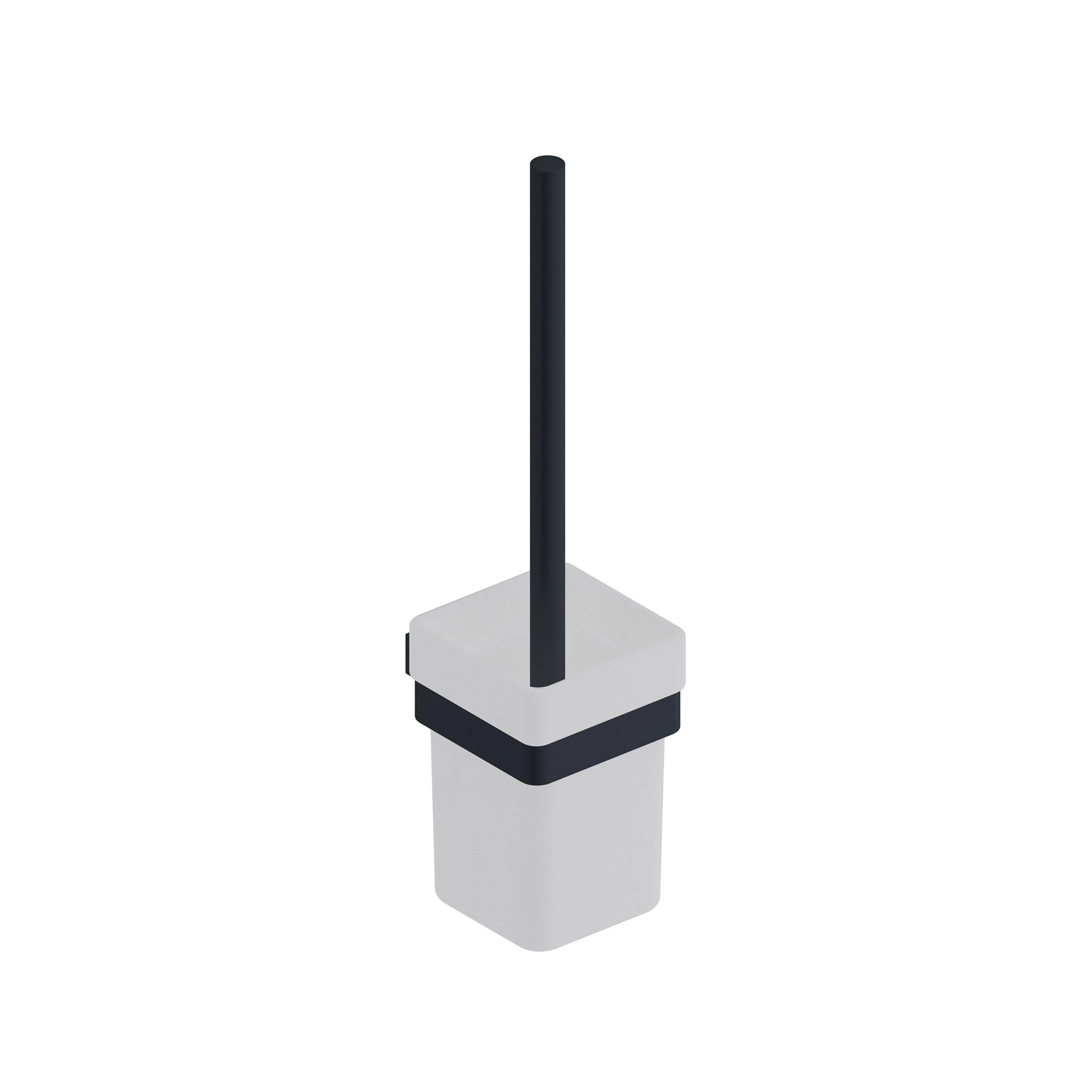 Effervescent Matt Black Toilet Brush Set