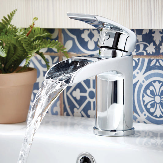 Monument Mono Basin Mixer Tap with Push Waste