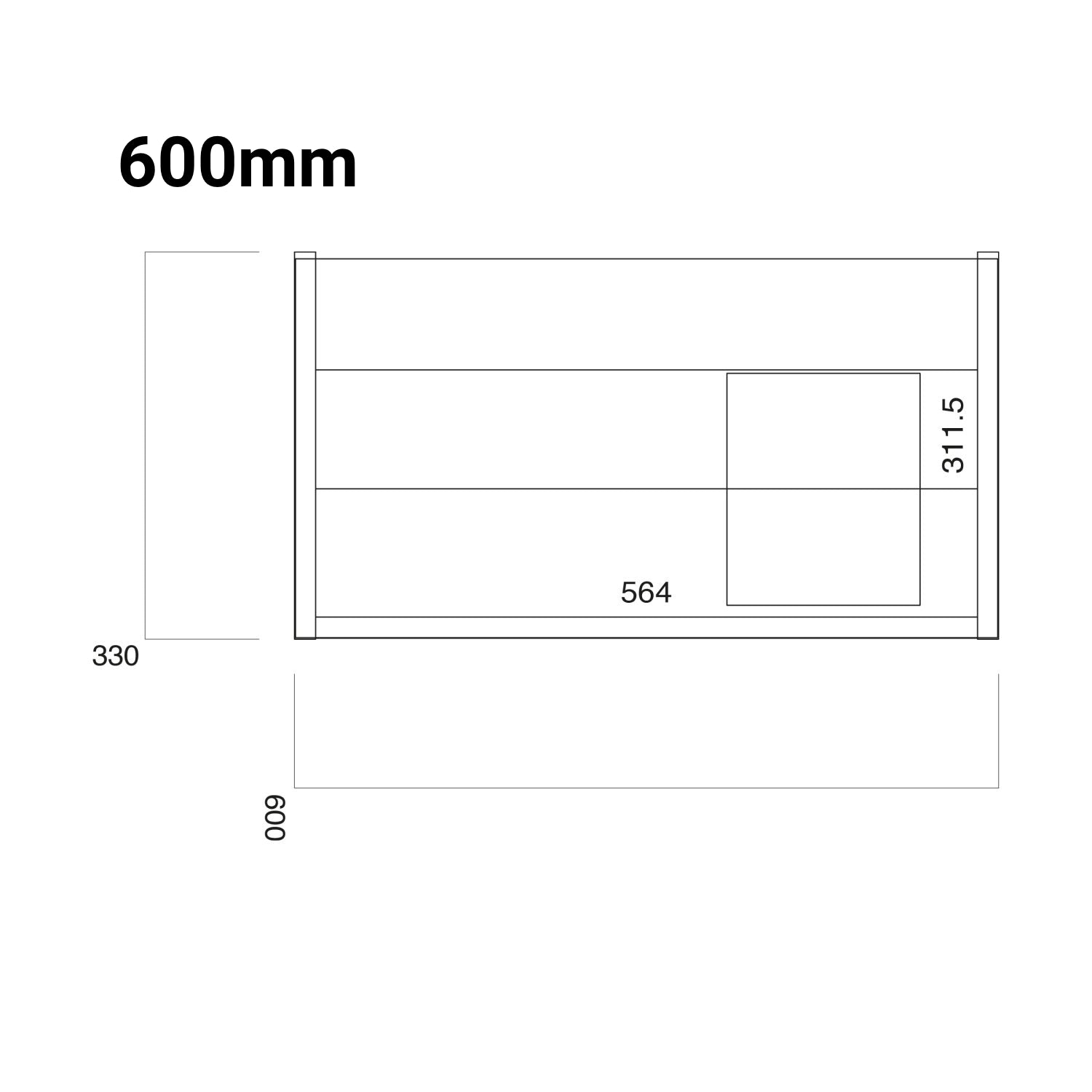 Muro Wall Hung Basin Sink Vanity Unit