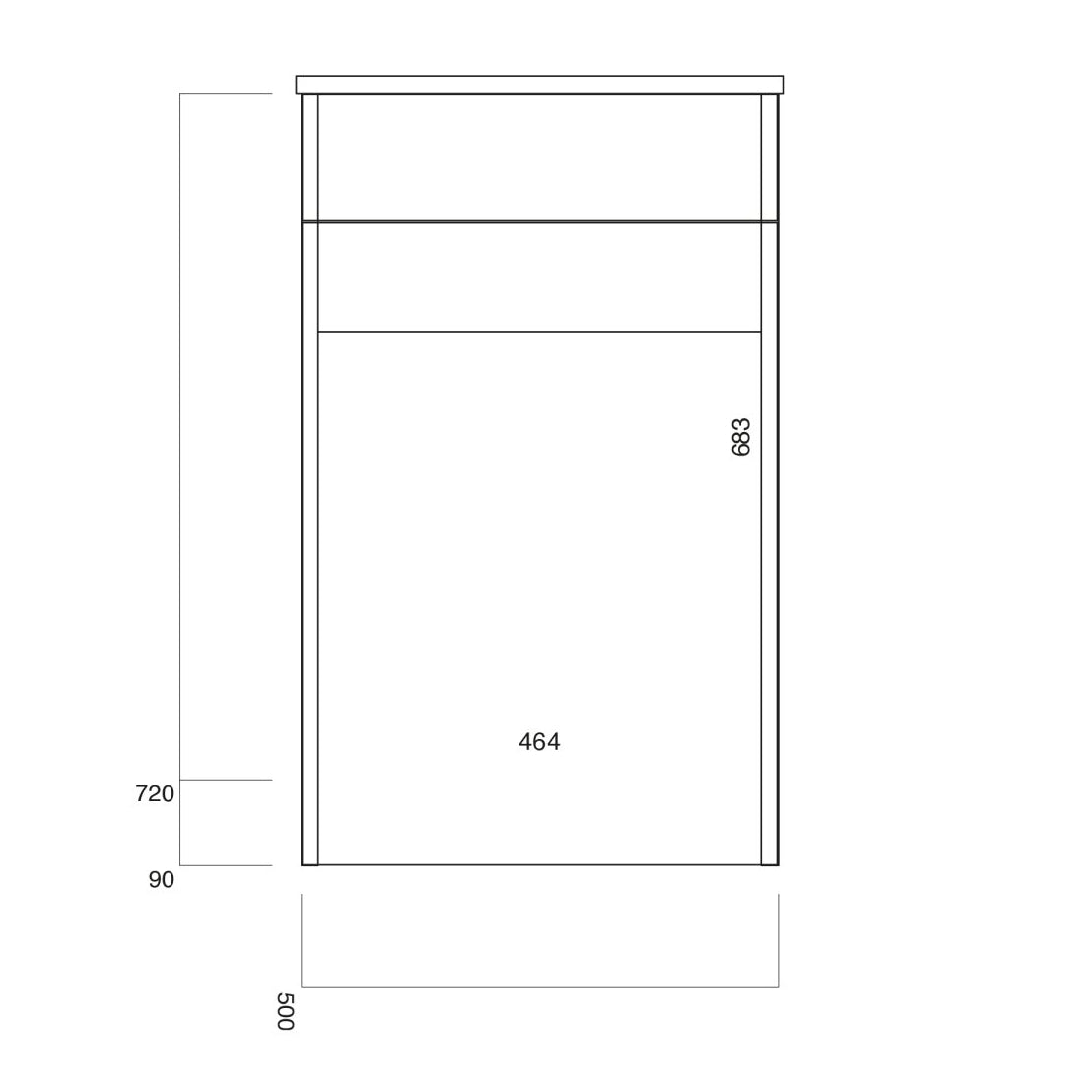 Muro Plus Gloss White WC Unit