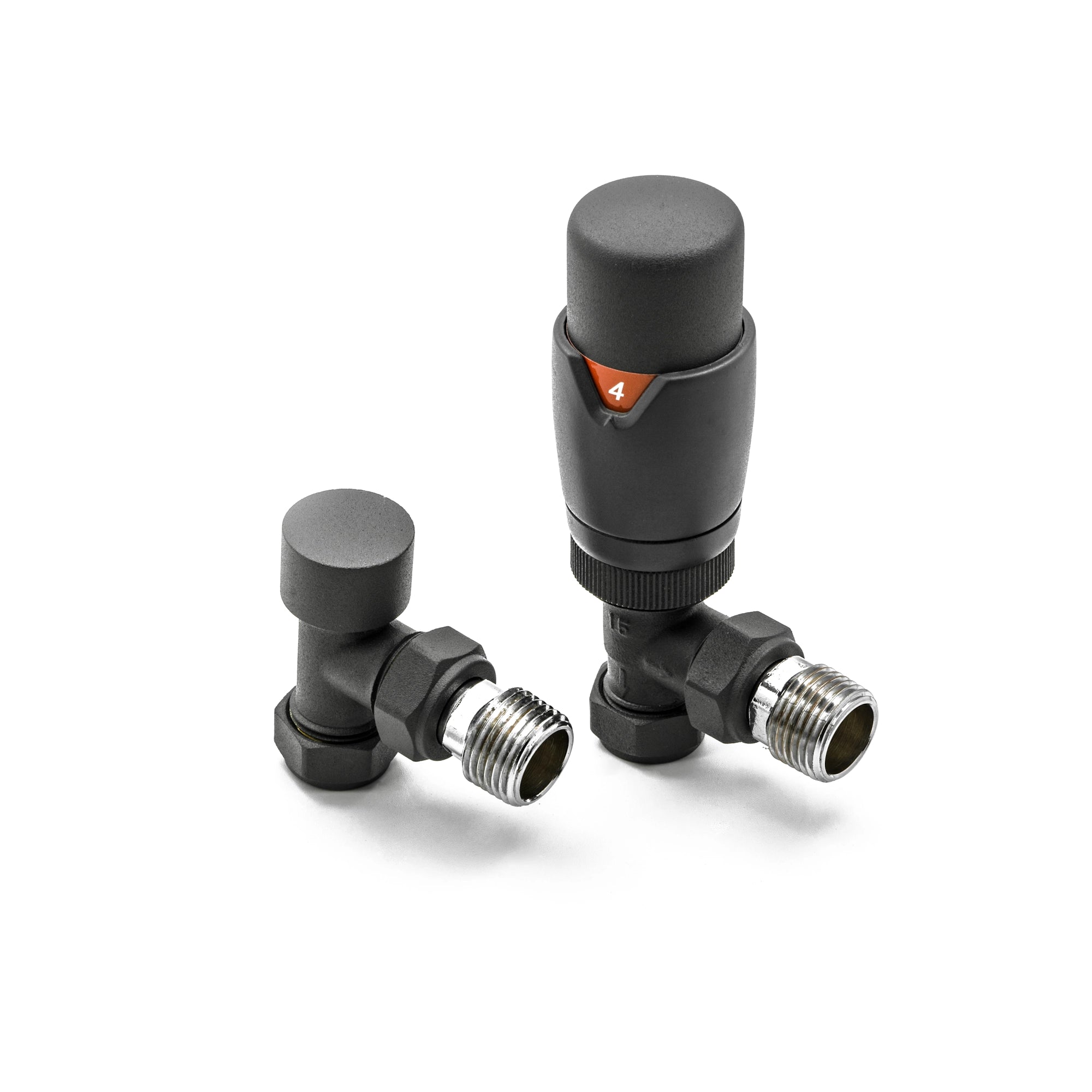 Reina Modal TRV Angled Radiator Valve and LockShield