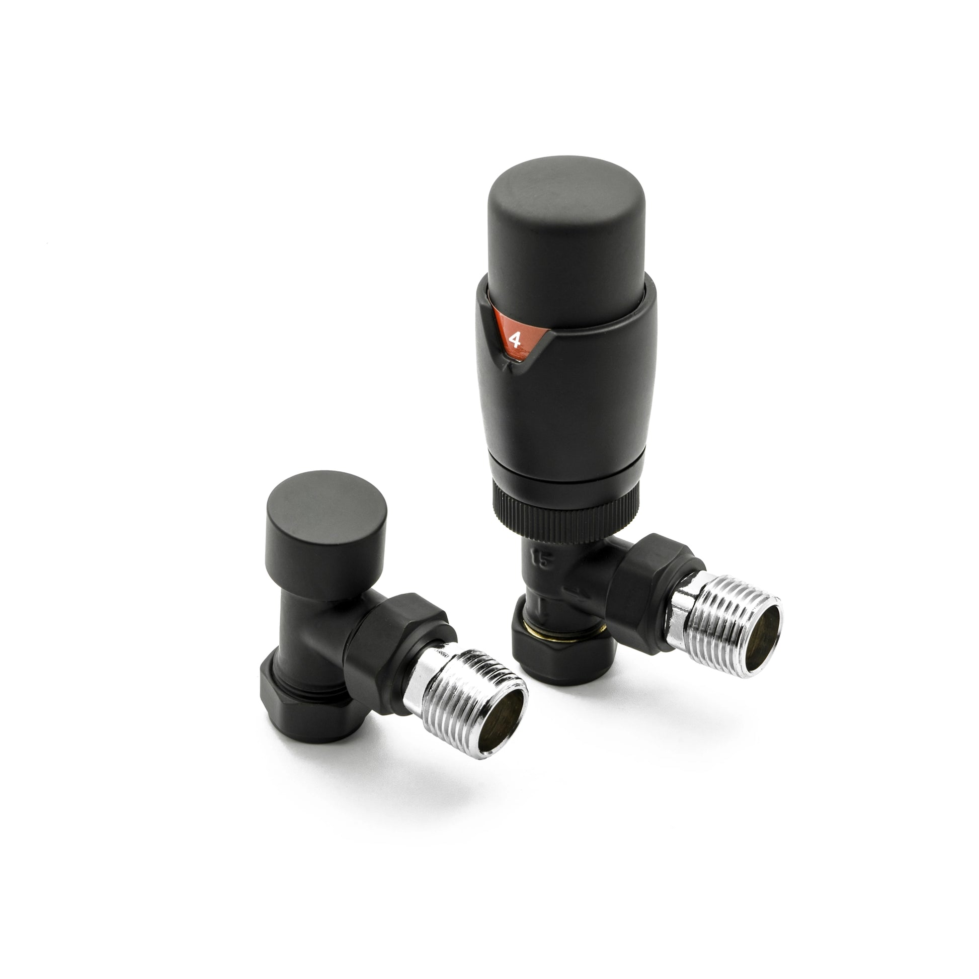 Reina Modal TRV Angled Radiator Valve and LockShield