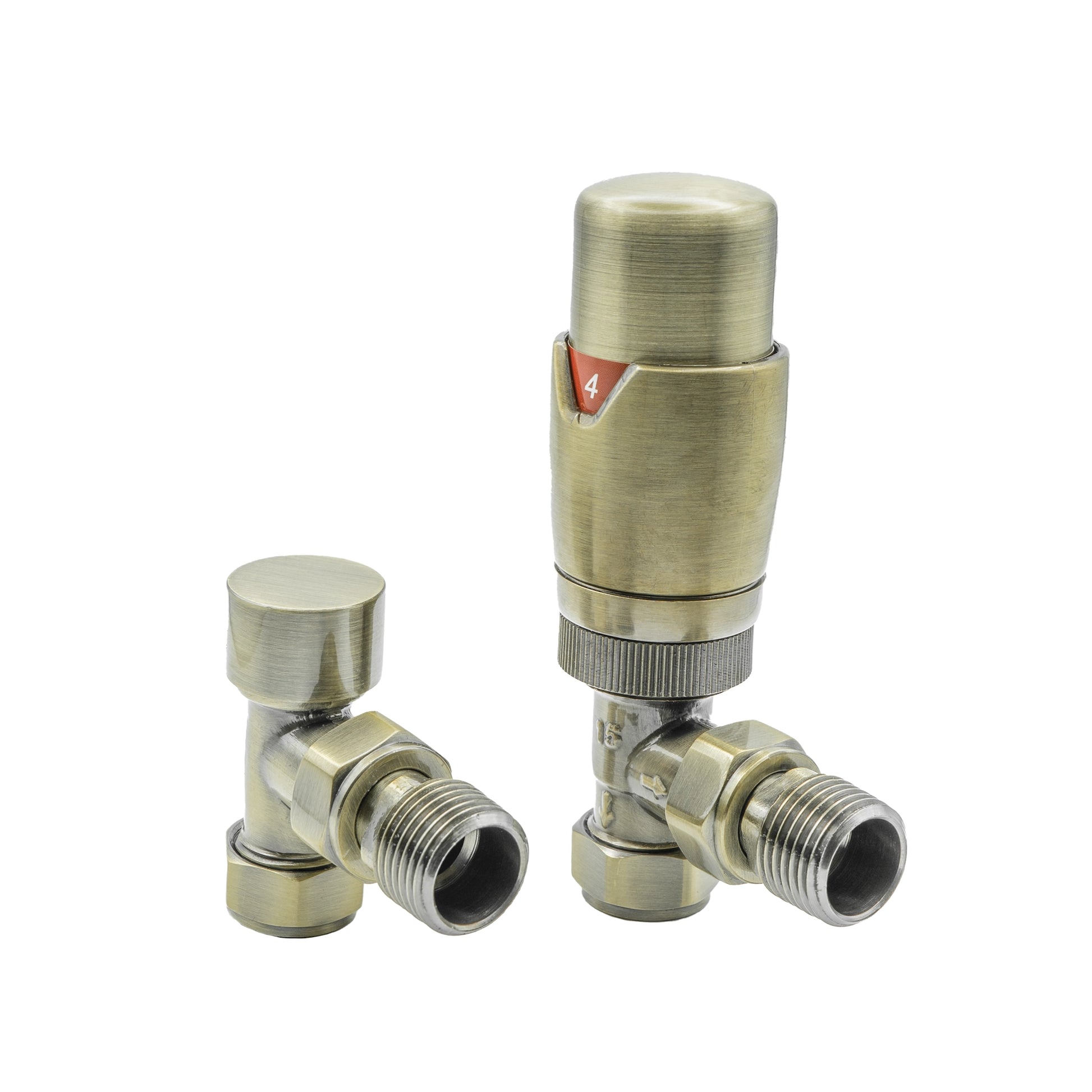 Reina Modal TRV Angled Radiator Valve and LockShield