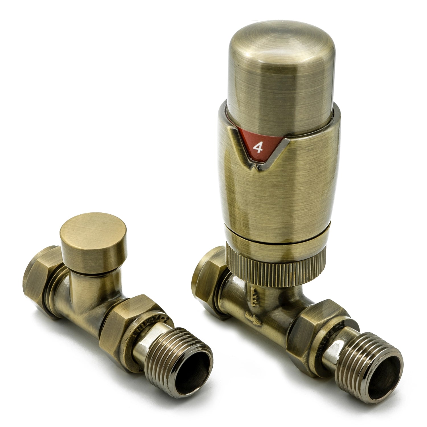 Modal TRV Reina Straight Radiator Valve and LockShield