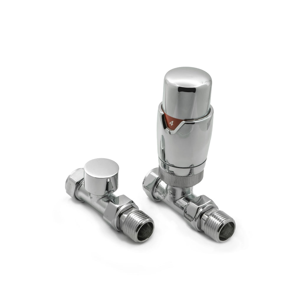 Modal TRV Reina Straight Radiator Valve and LockShield