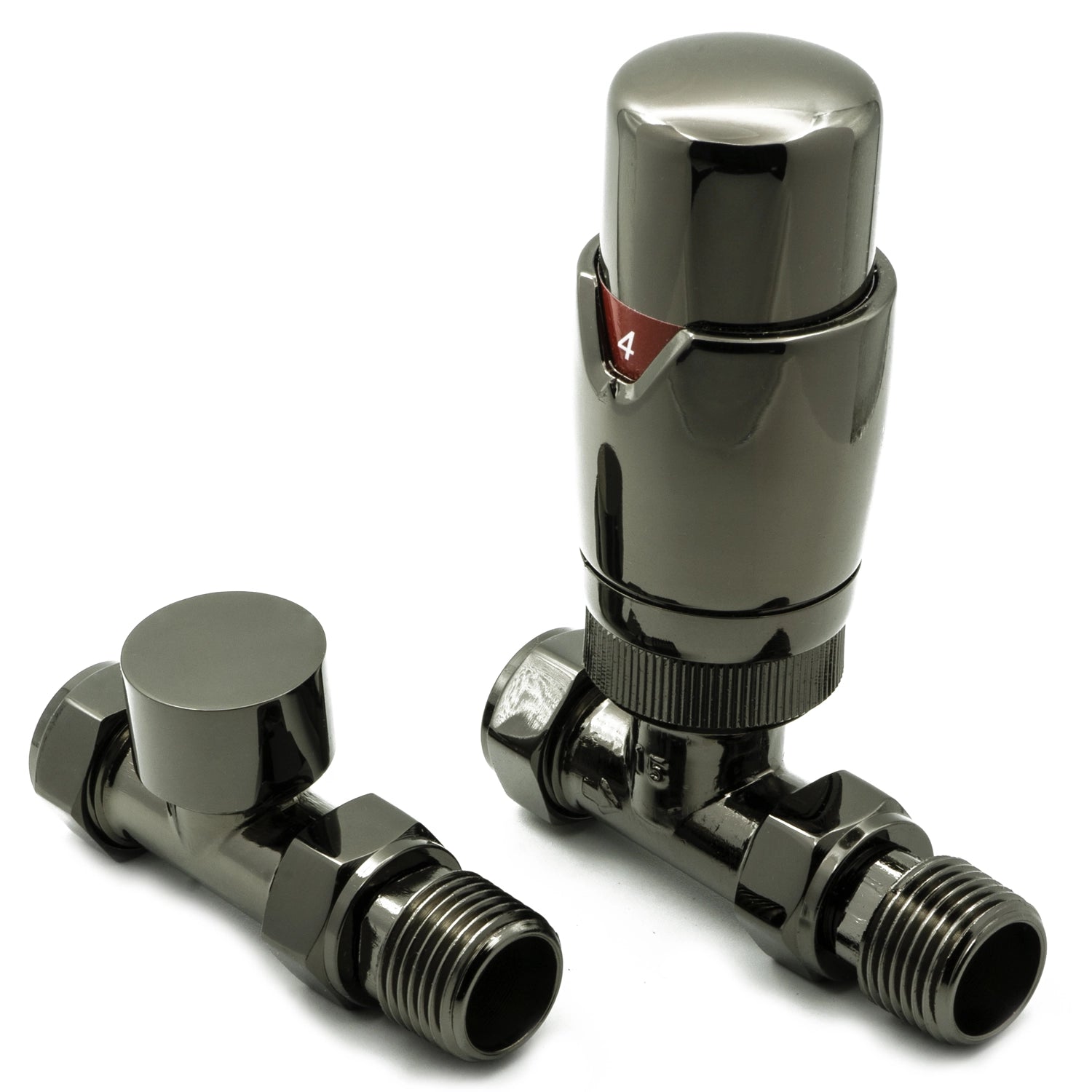 Modal TRV Reina Straight Radiator Valve and LockShield
