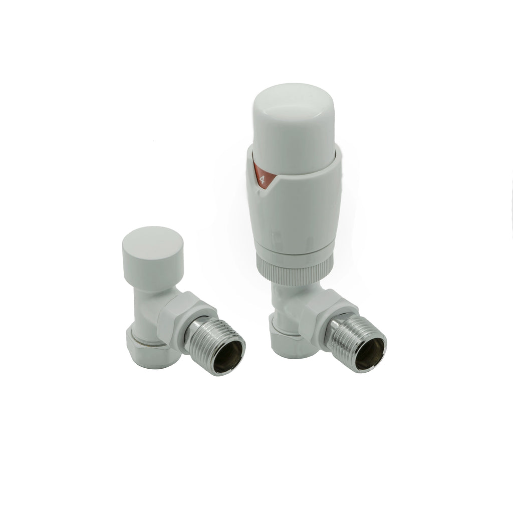 Reina Modal TRV Angled Radiator Valve and LockShield