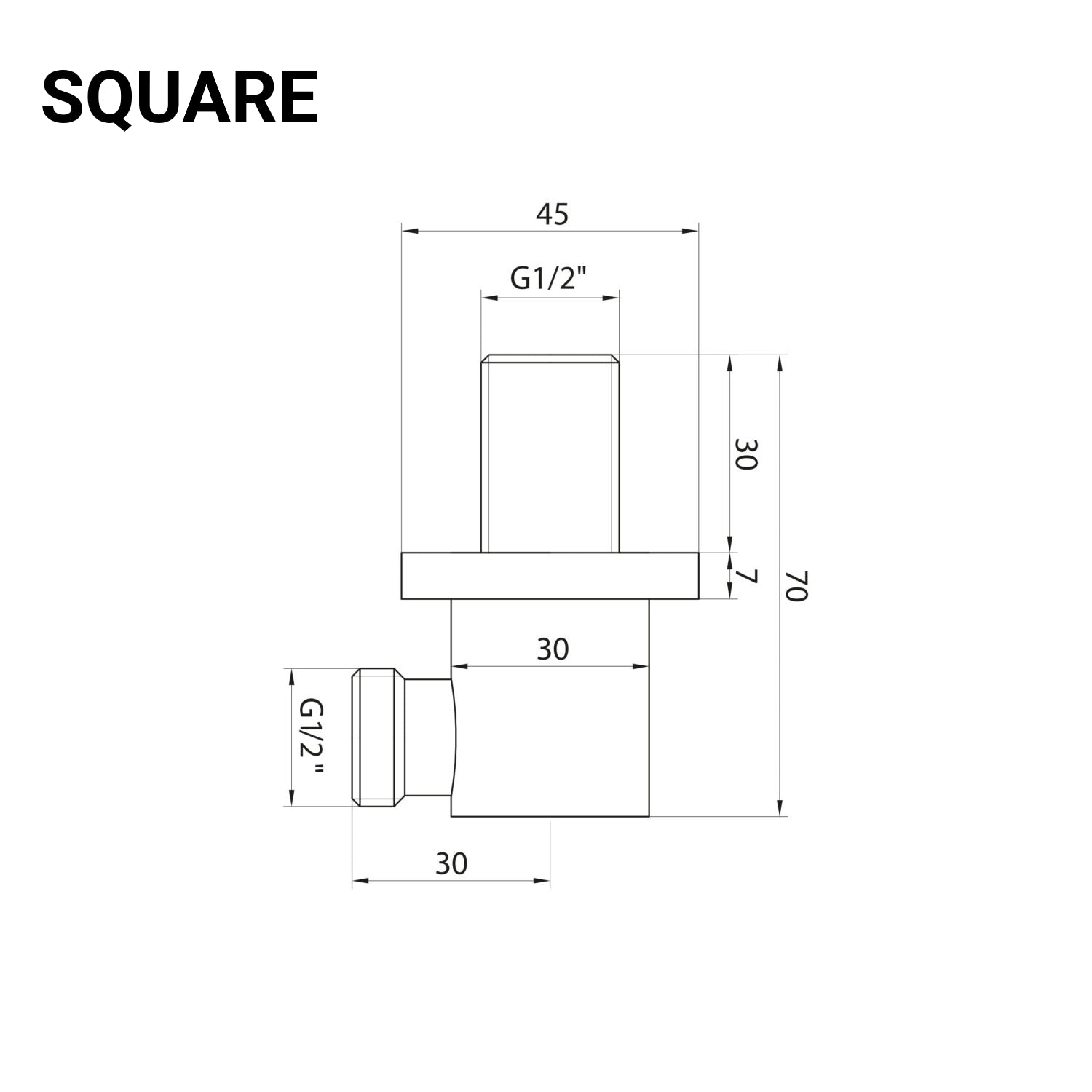 Wall Mounted Shower Elbow Outlet