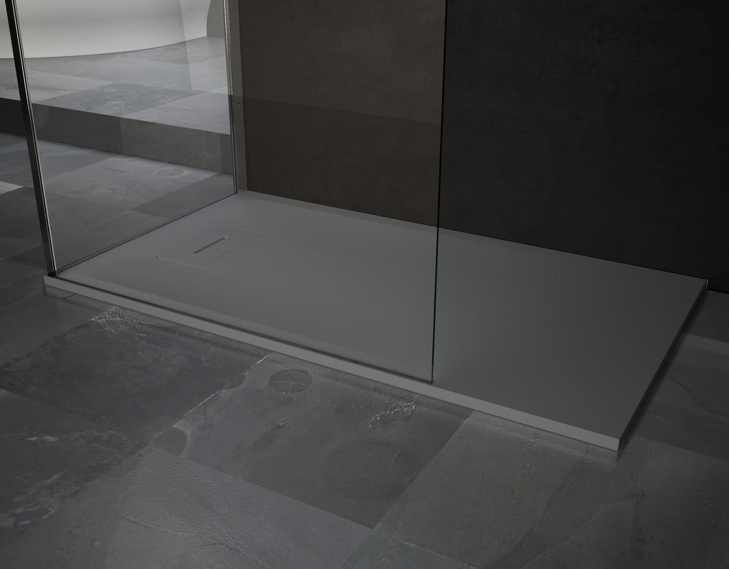 Novosolid Square & Rectangle Slim Anti-Slip Shower Tray