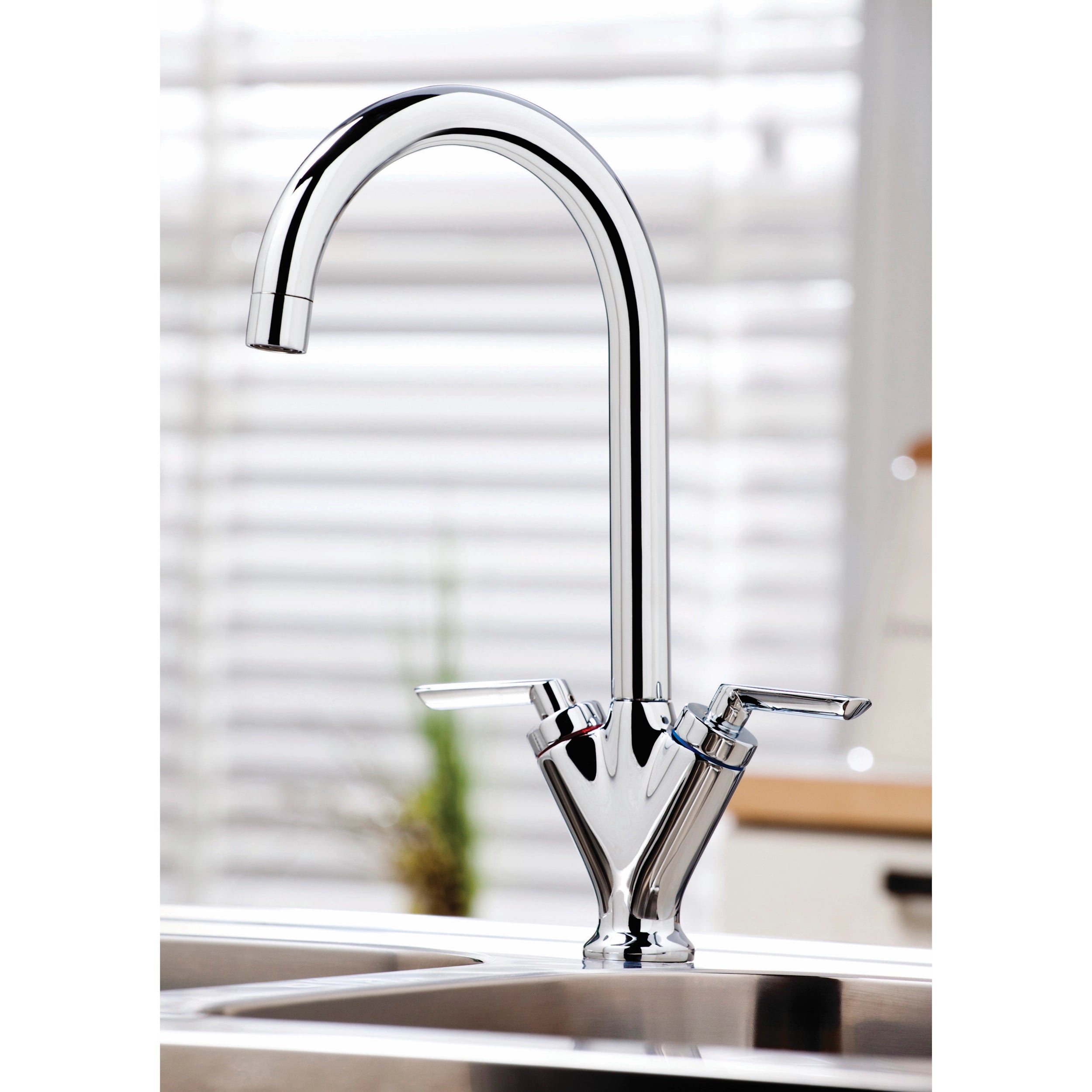 Olicana Chrome Mono Mixer Kitchen Tap