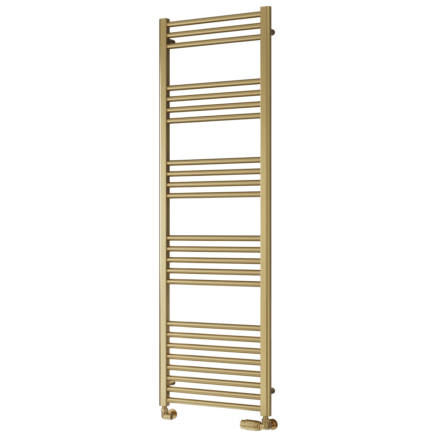 Ottone Reina Designer Brushed Brass Straight Towel Rail Radiator