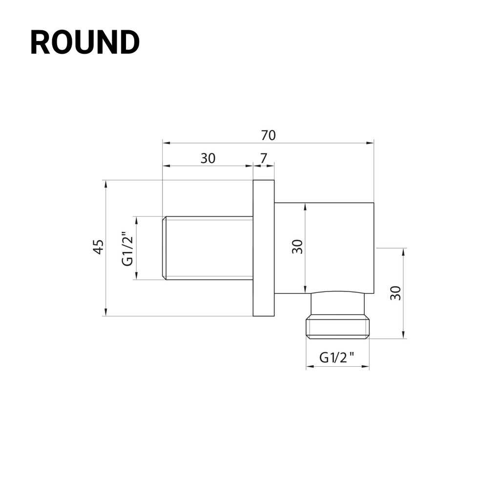 Wall Mounted Shower Elbow Outlet