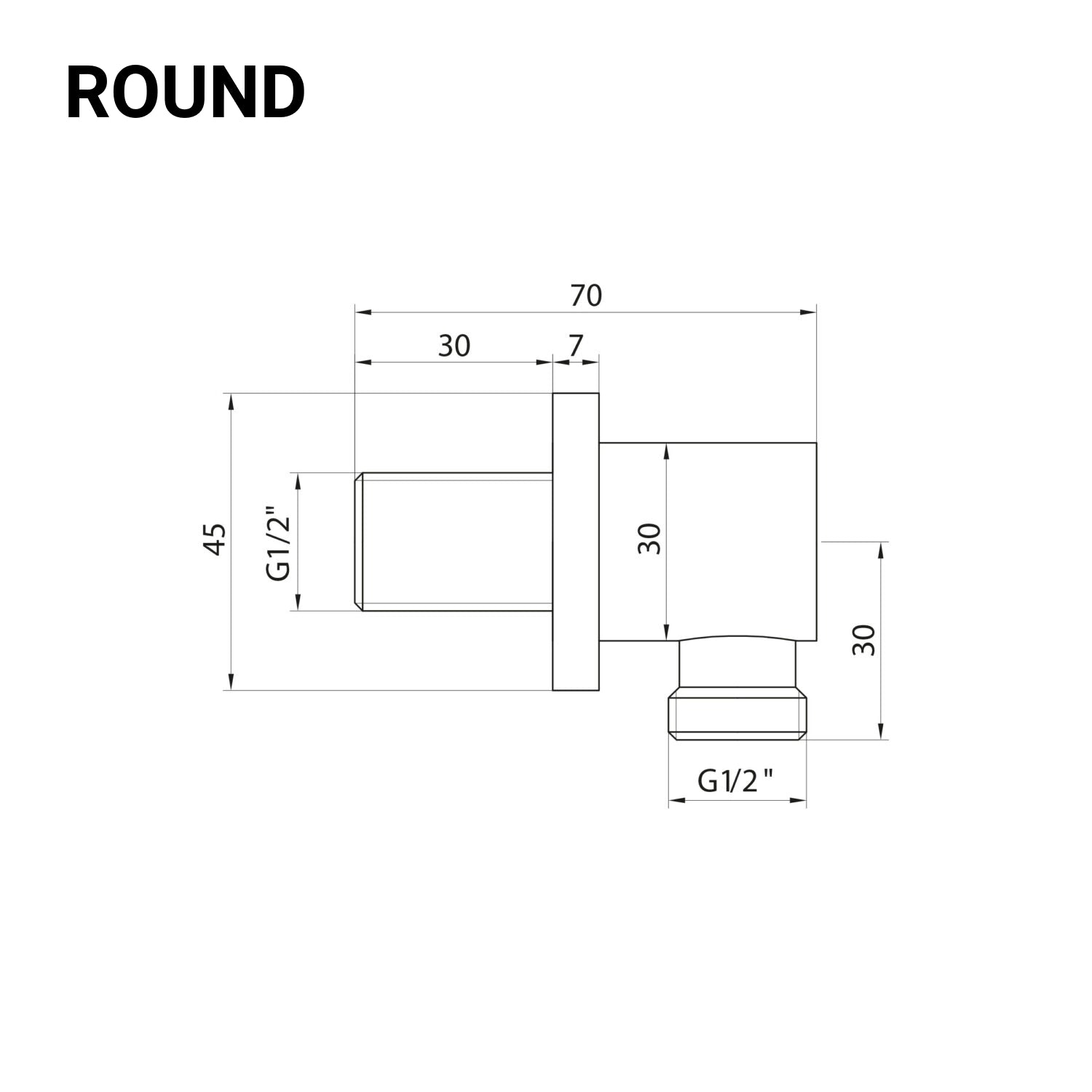 Wall Mounted Shower Elbow Outlet