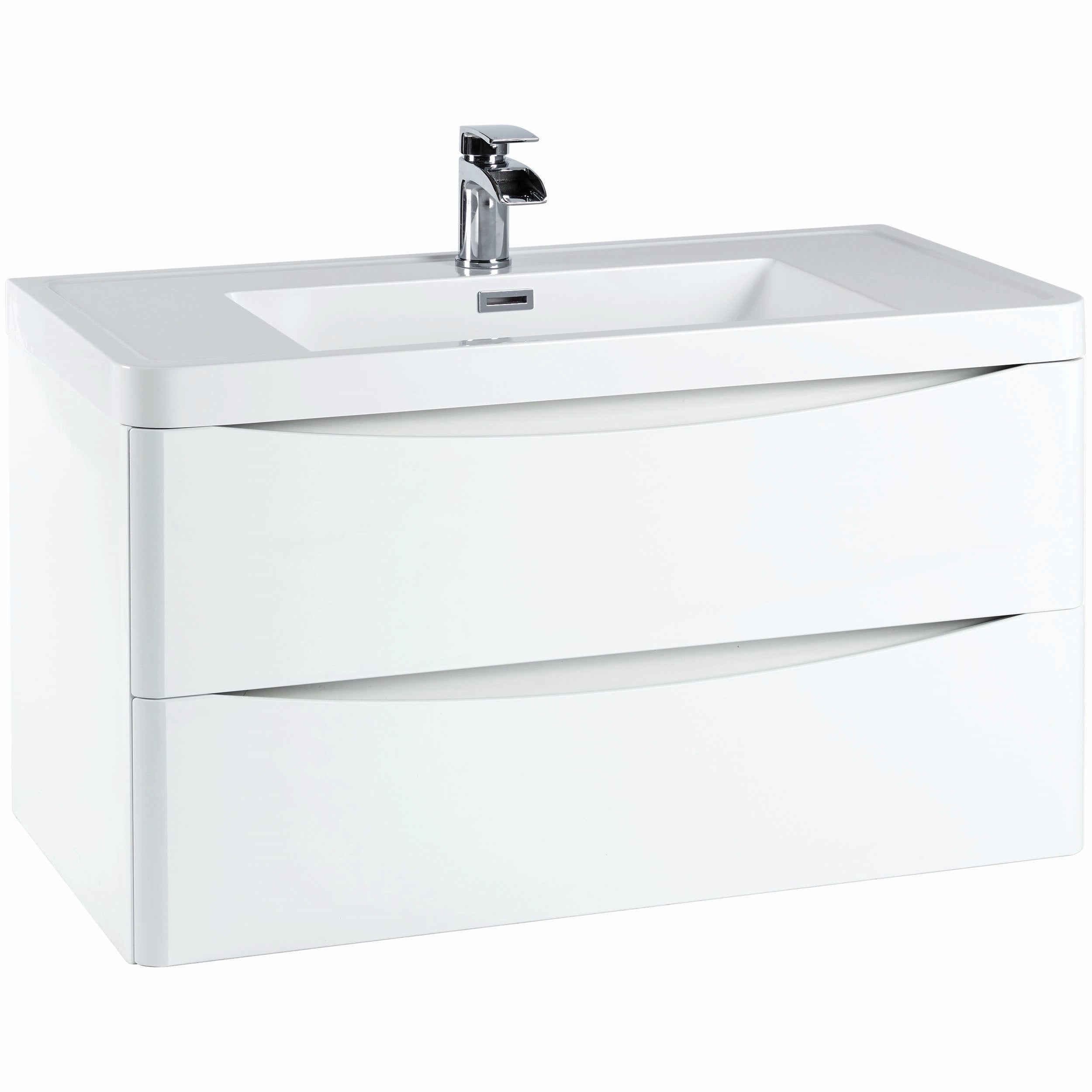 Bella Wall Hung Basin Sink Vanity Unit