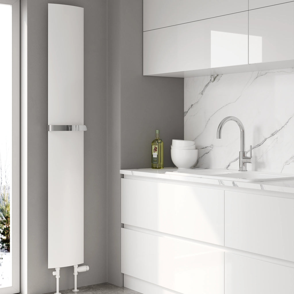 Picola Chrome Towel Bar Reina Aluminium Designer Radiator 280mm