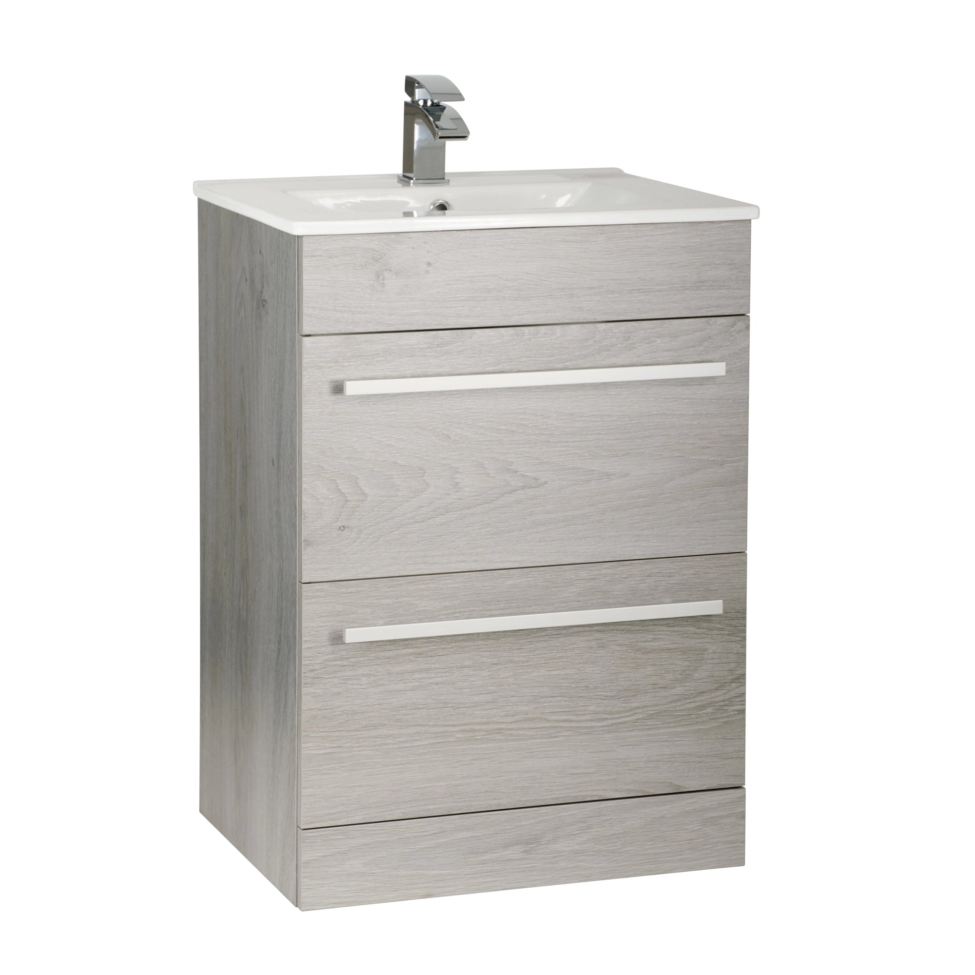 Purity Kartell Floor Standing Two Drawer 600mm Basin Sink Vanity Unit