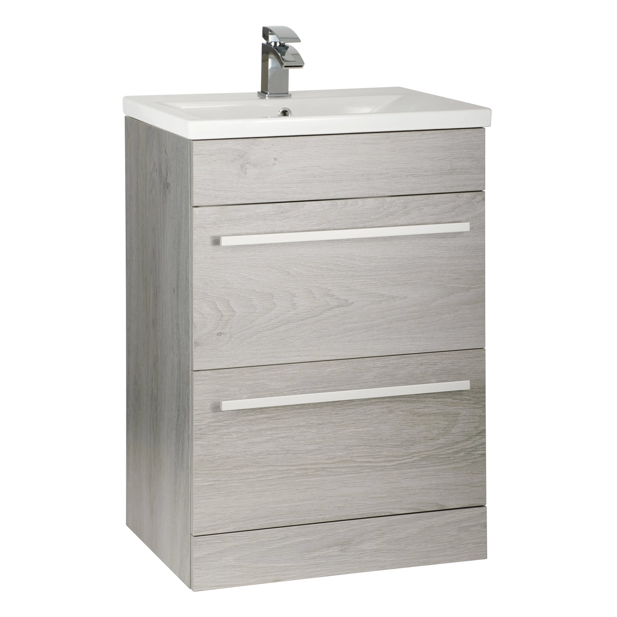 Purity Kartell Floor Standing Two Drawer 600mm Basin Sink Vanity Unit