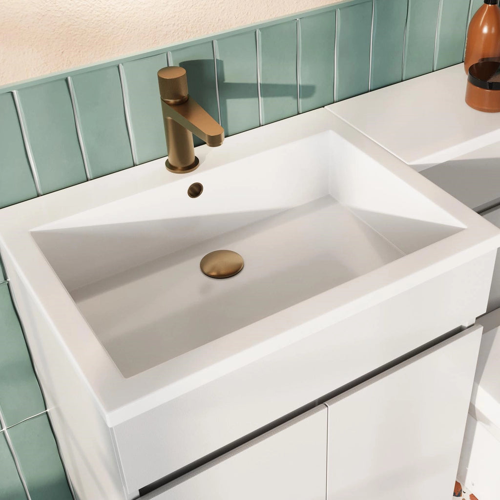 Waterguard Floor Standing Gloss White Basin Sink Vanity Unit