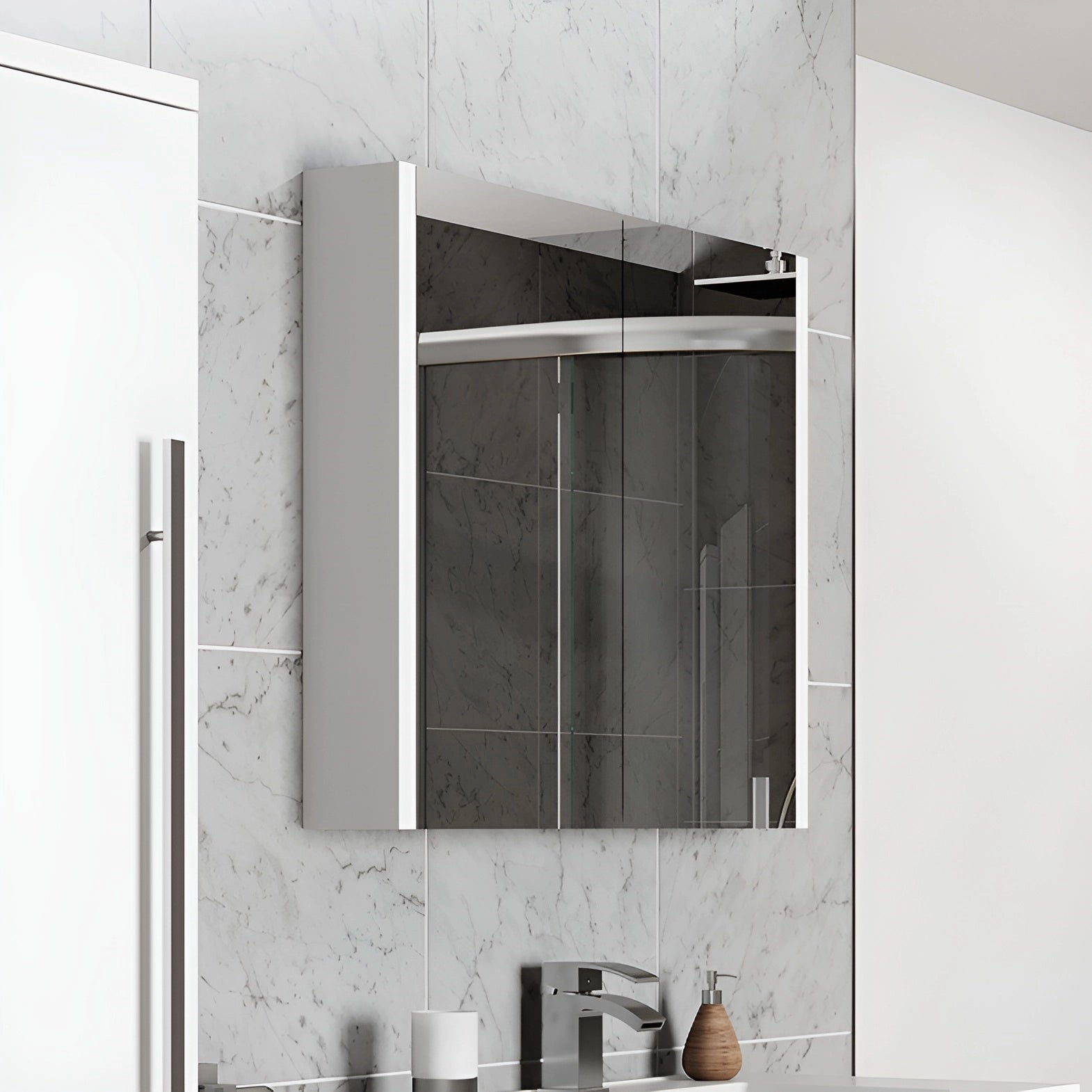 Purity Kartell Soft Close Mirror Cabinet