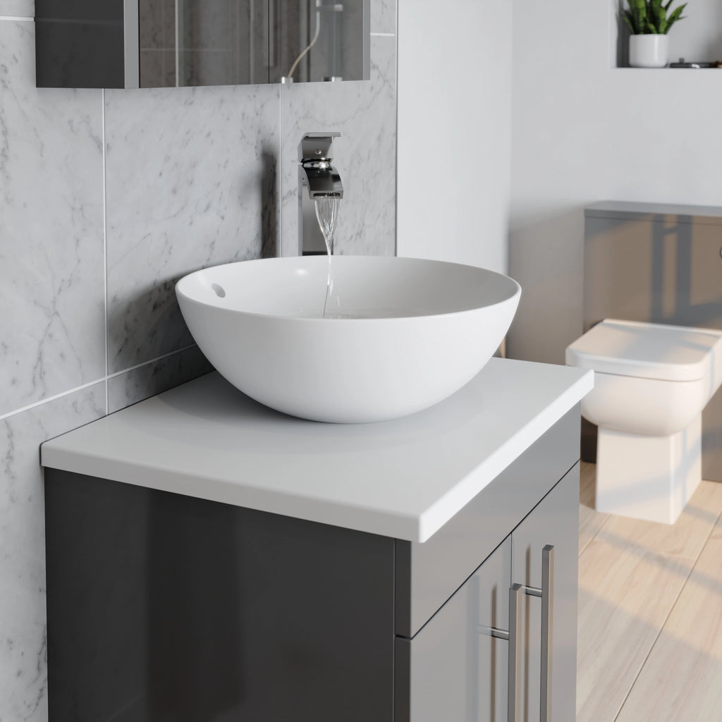 Purity Kartell Floor Standing Two Drawer 600mm Counter Top Vanity Unit
