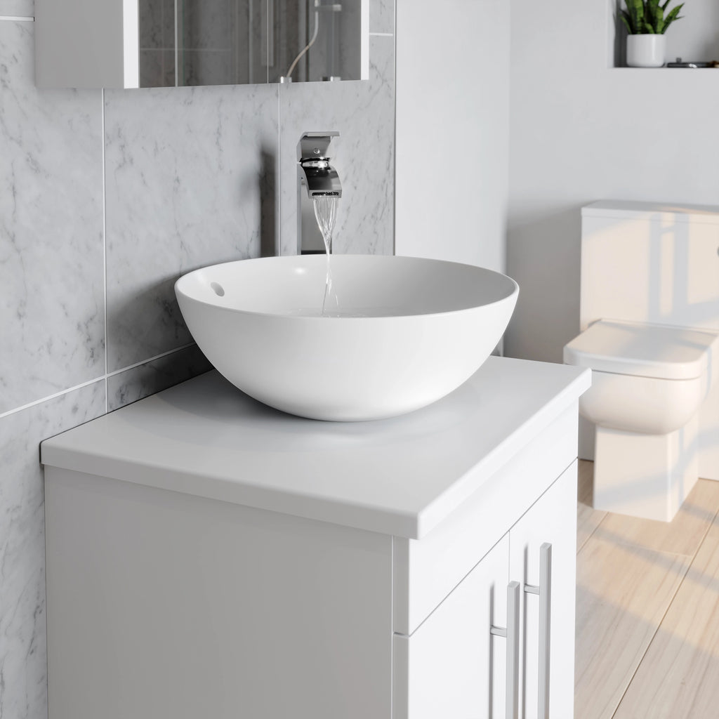 Purity Kartell Floor Standing Two Drawer 600mm Counter Top Vanity Unit