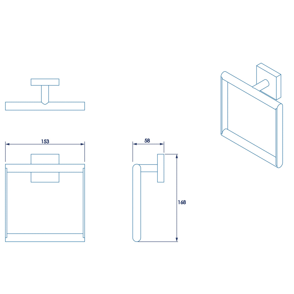 Croydex FLEXI-FIX™ Chester Towel Ring