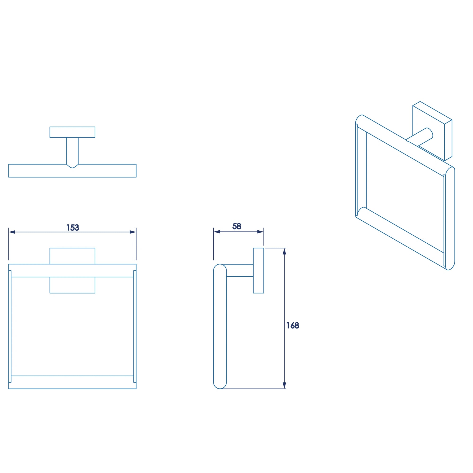 Croydex FLEXI-FIX™ Chester Towel Ring