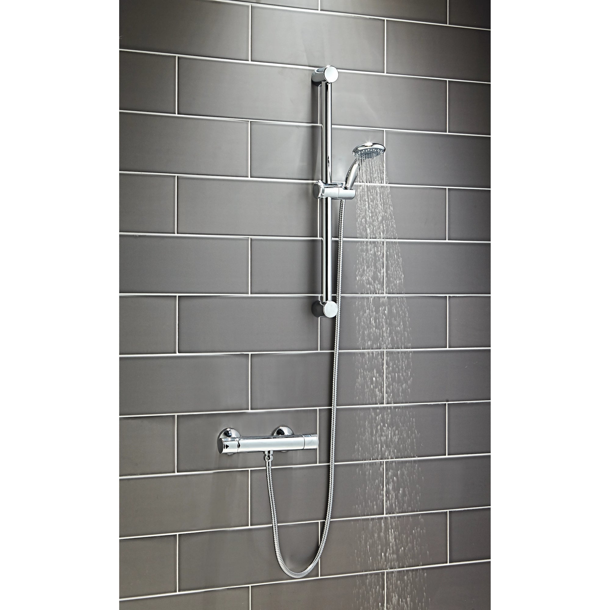 Round Shower Riser Rail Kit