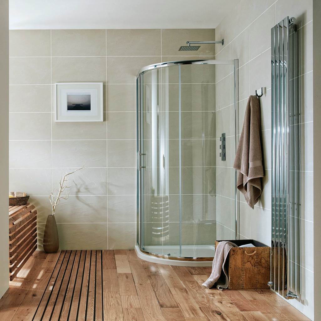 S6 Quadrant Chrome Shower Door Enclosure