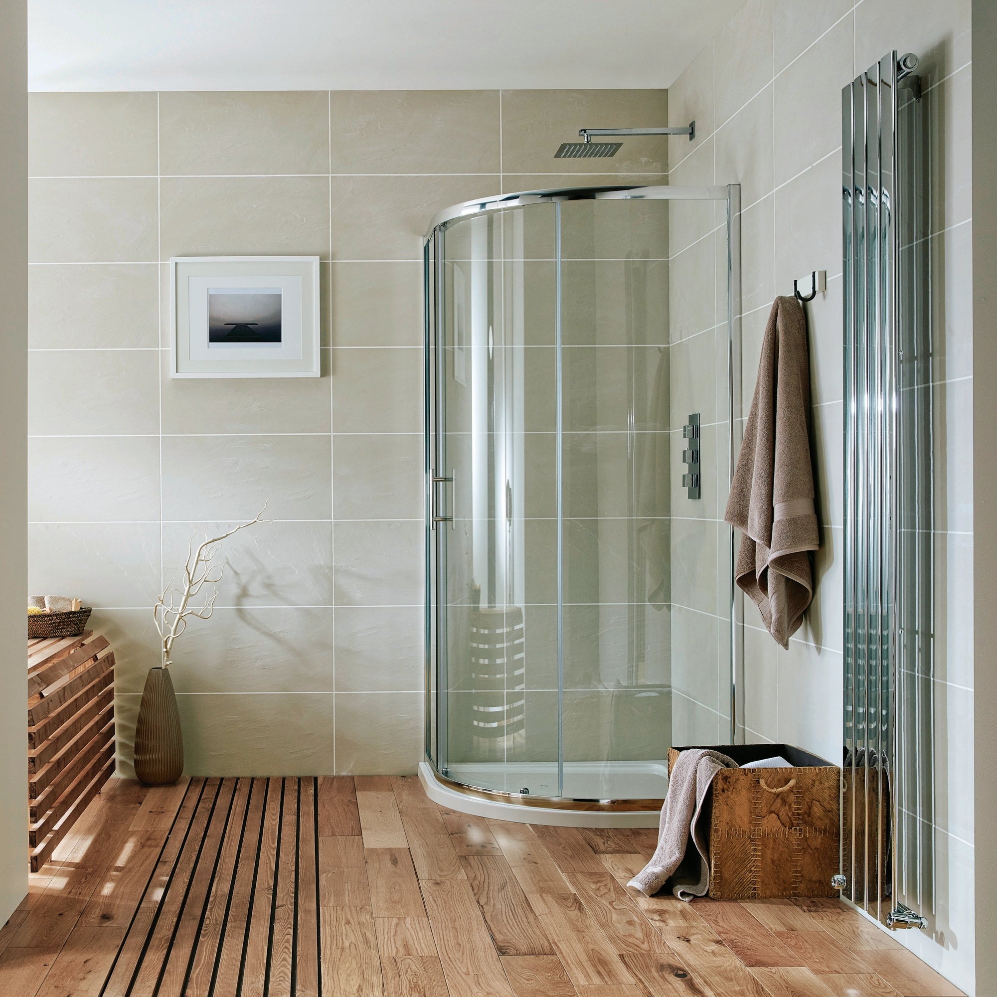 S6 Quadrant Chrome Shower Door Enclosure