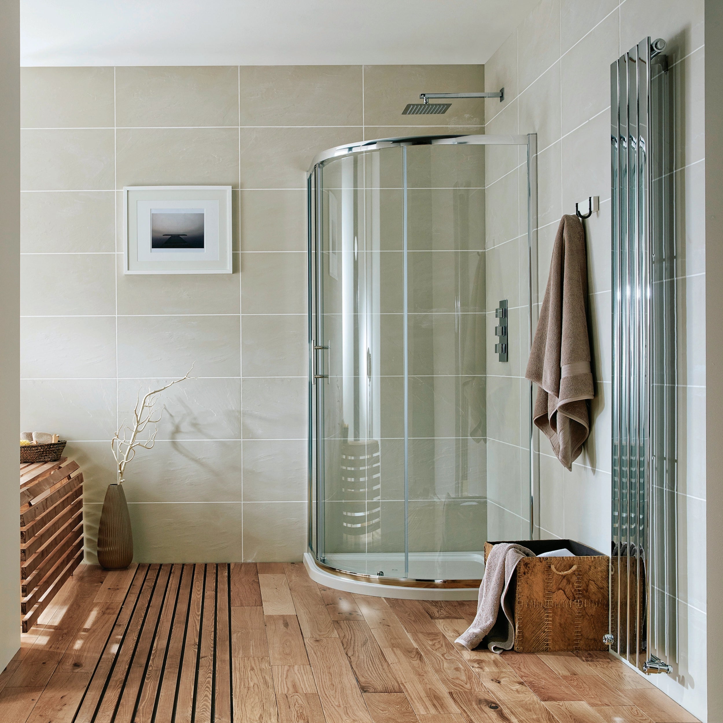 S6 Quadrant Chrome Shower Door Enclosure