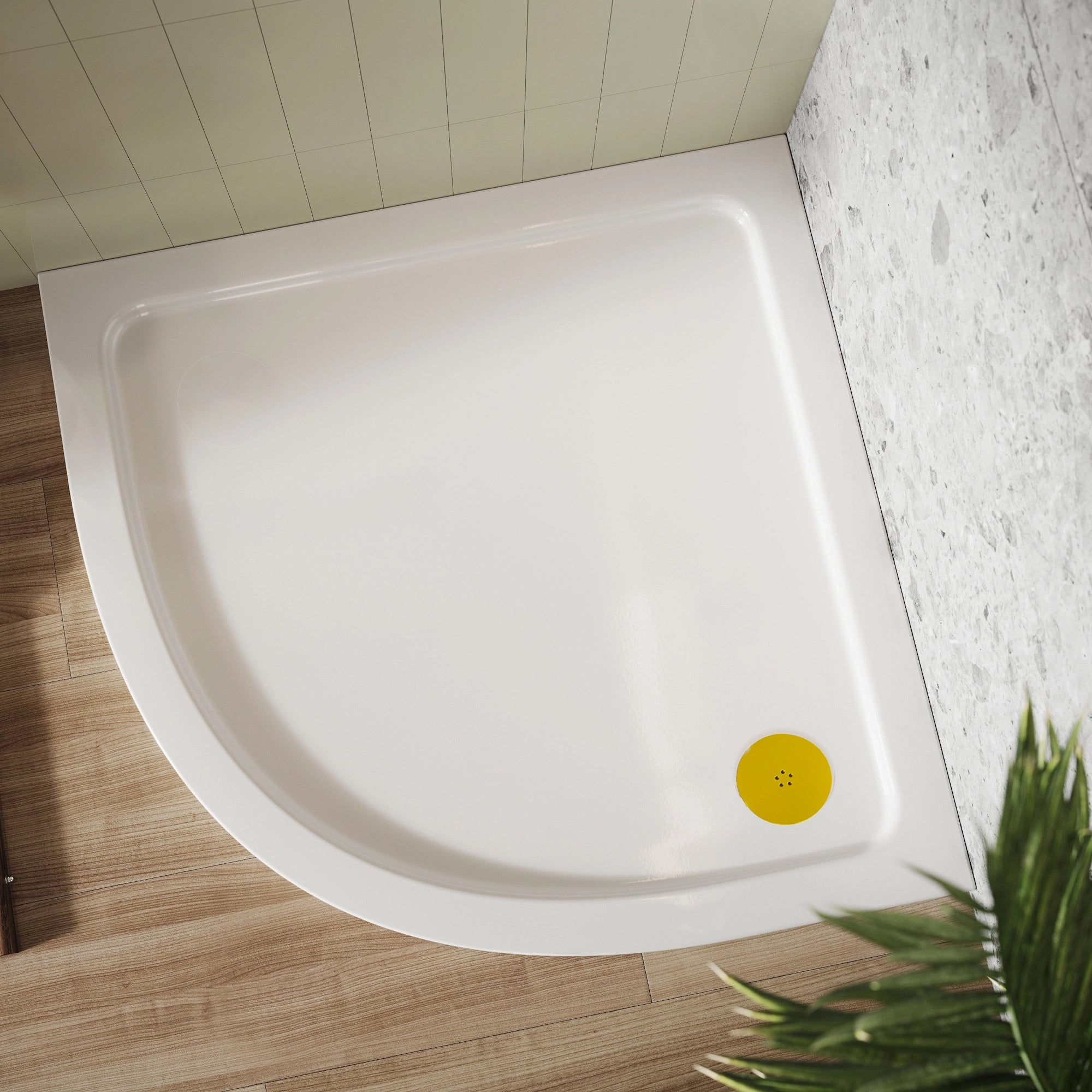 Shires White Quadrant Low Profile Shower Tray