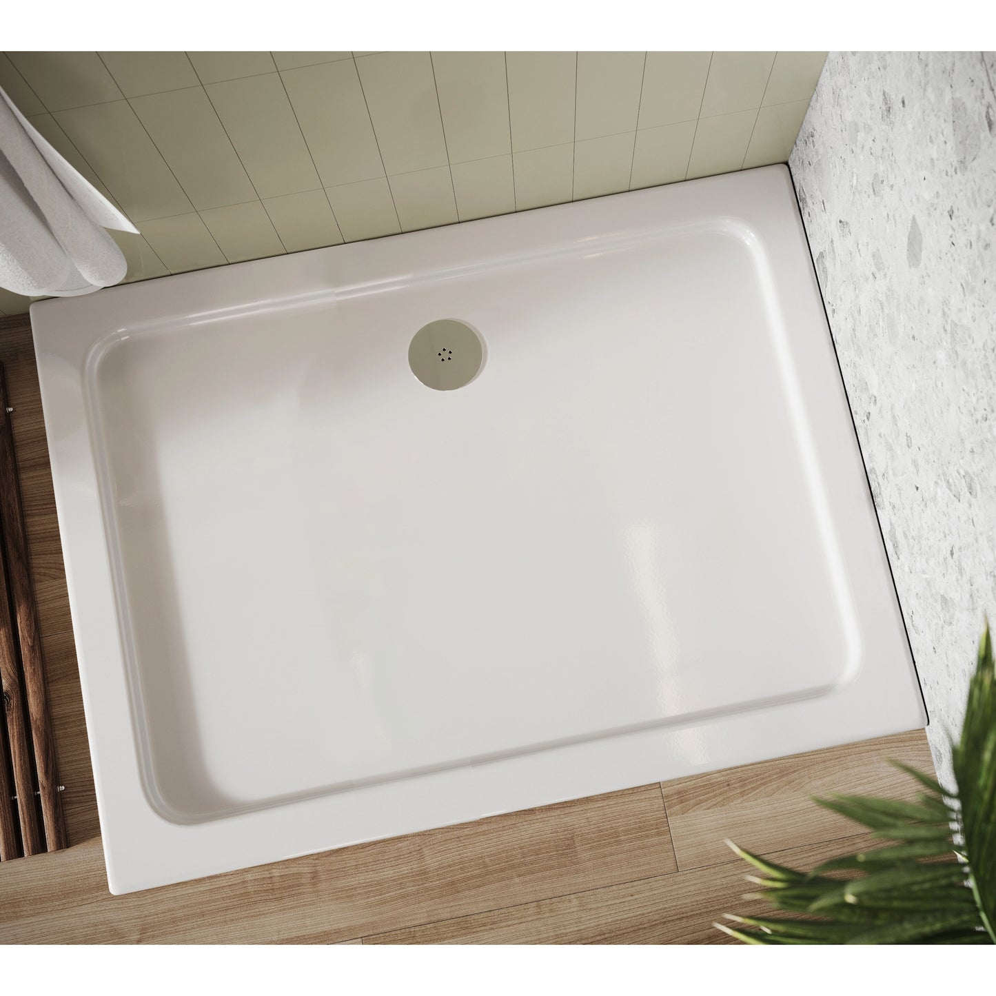 Shires White Rectangle Low Profile Shower Tray