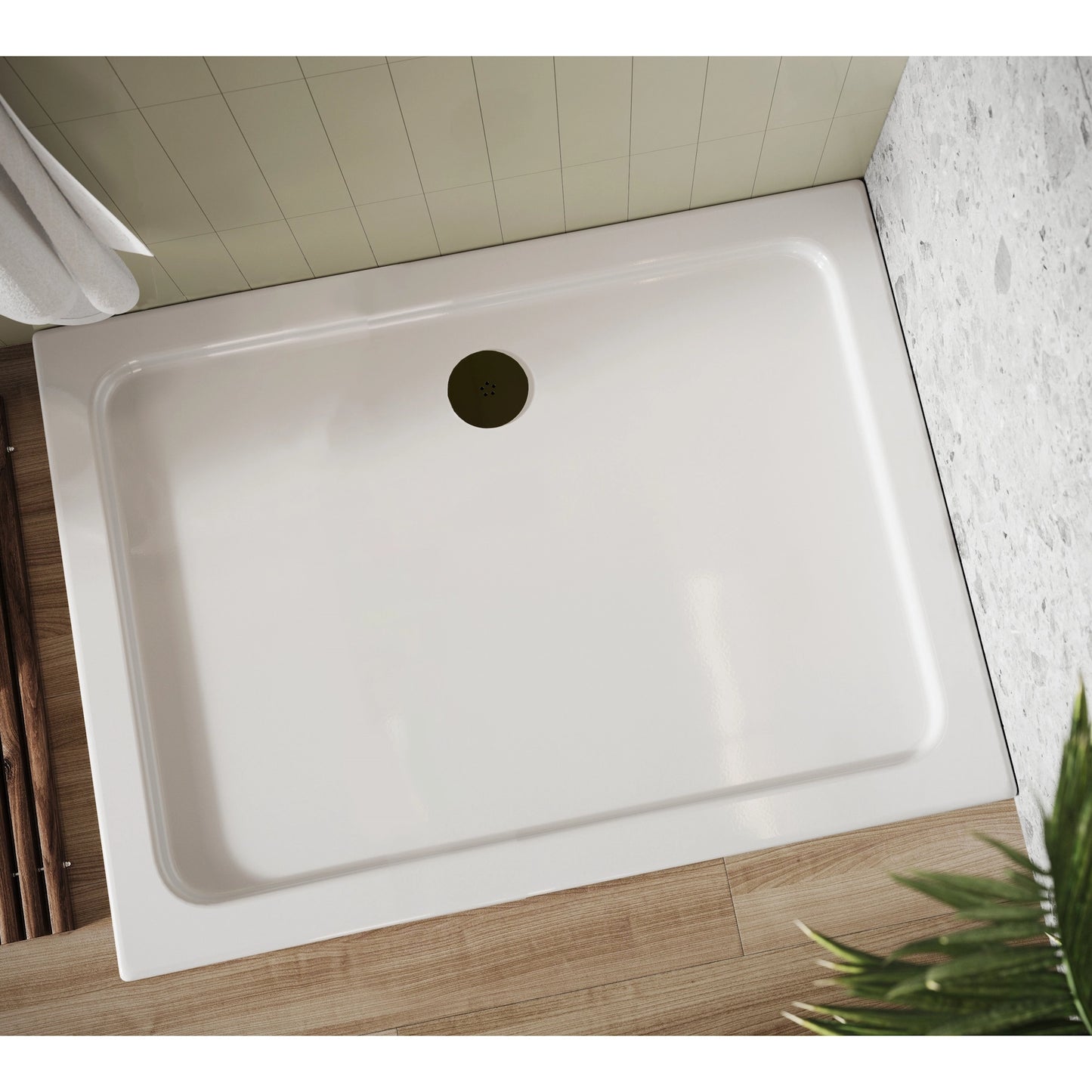 Shires White Rectangle Low Profile Shower Tray