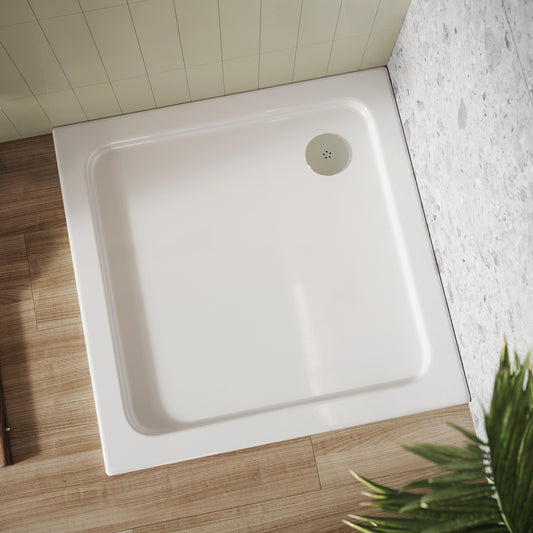 Shires White Square Low Profile Shower Tray