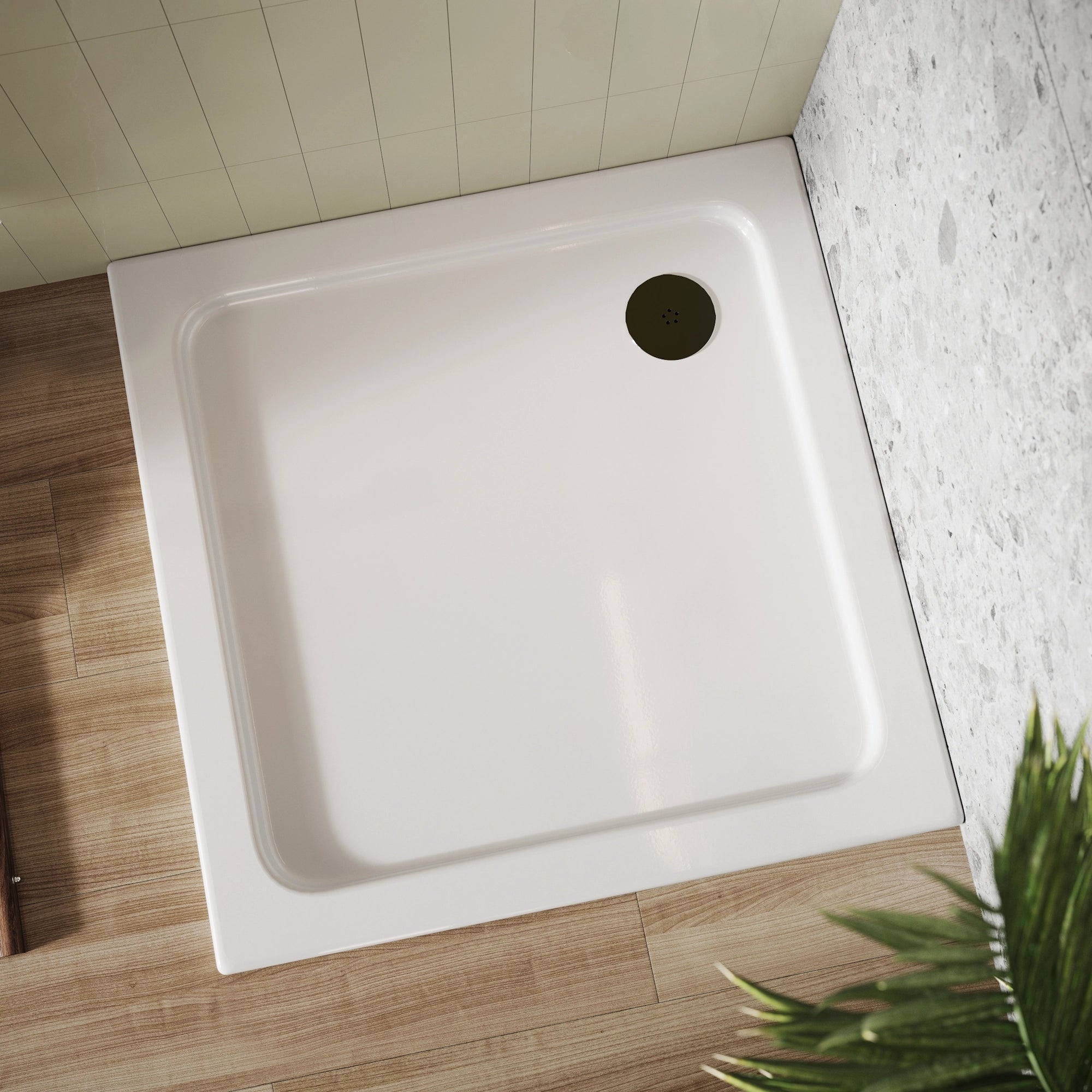 Shires White Square Low Profile Shower Tray