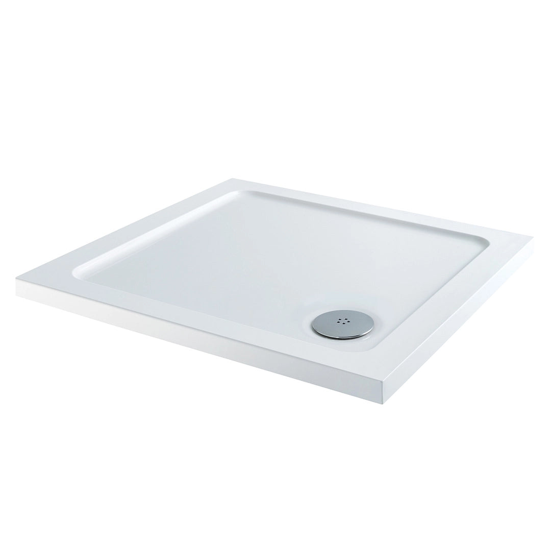 Shires White Square Low Profile Shower Tray